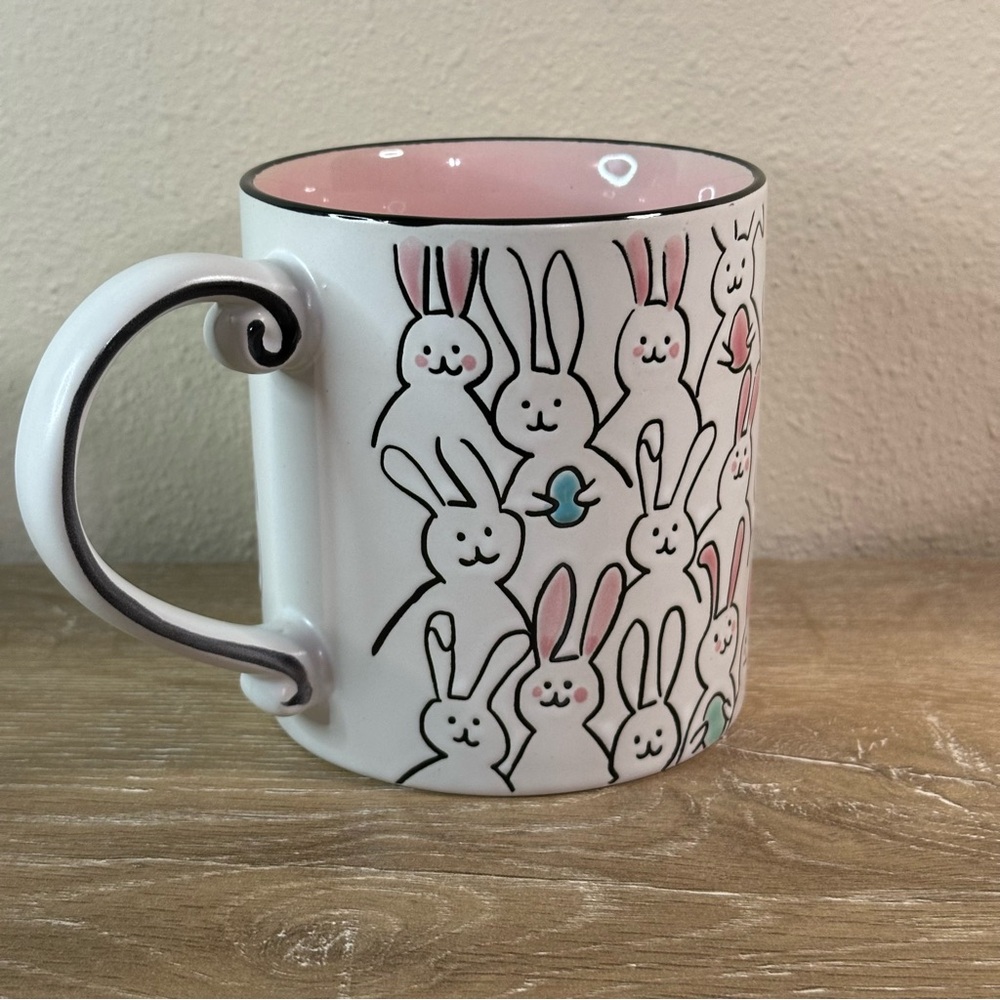 Spectrum Designz Easter Spring REPEAT BUNNY  Mug -pink Interior - Picture 6 of 6